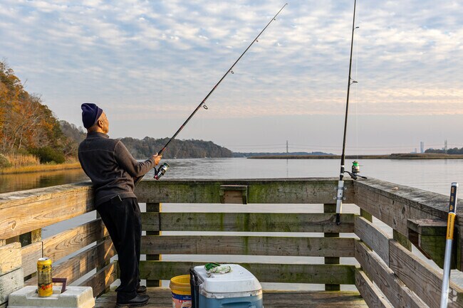 Fishing is way of life in Huntingtown, from land at Kings Landing Park or boat .