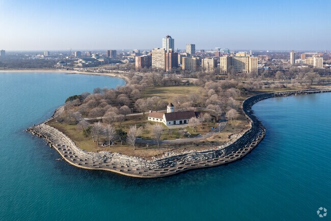 Overview of Promontory Point.