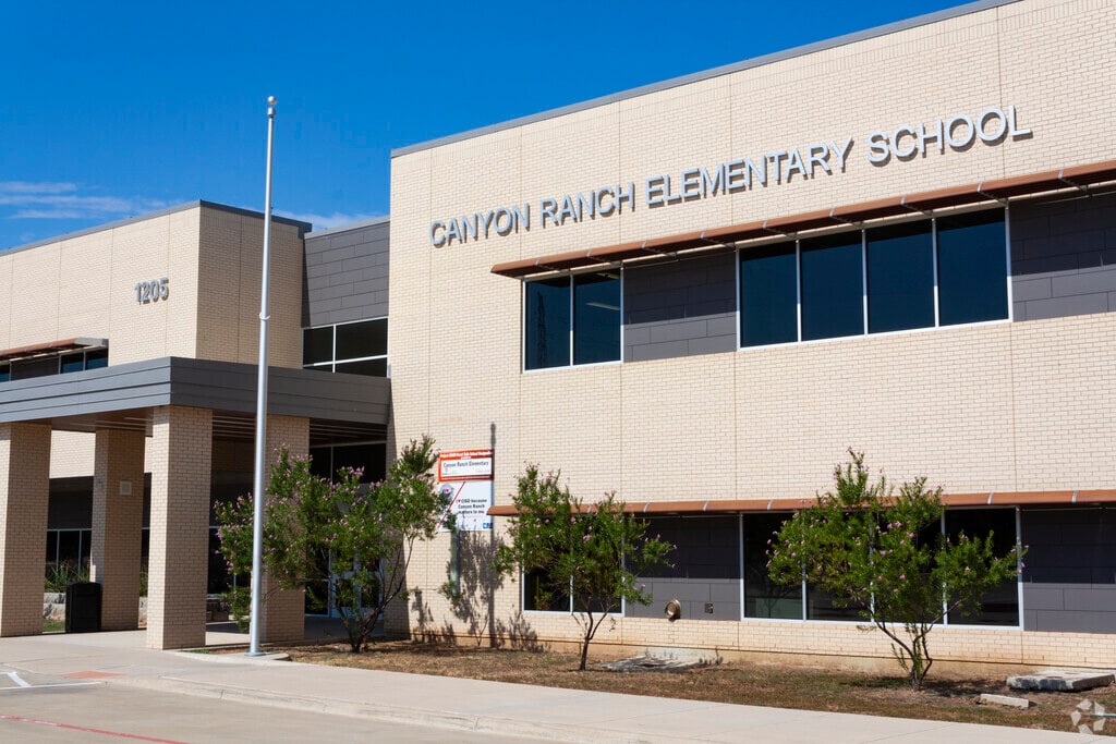 Canyon Ranch Elementary School teaches students in grades K-5 in the Valley Ranch neighborhood.