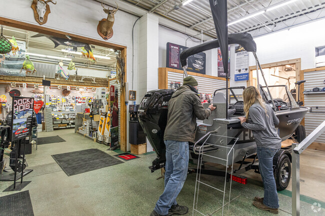 Camp & Cruise is Wright Township's marine dealer, selling boats and camping gear.