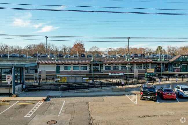 The Larchmont train station is a short ride away from Manhattan, NY.