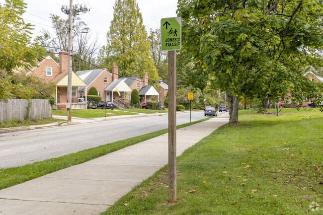The Levindale community has easy access to the Jones Fall Trail.