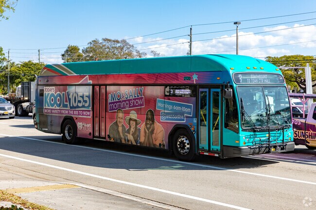 Residents of Flamingo Gardens can get around the local area using the bus services.