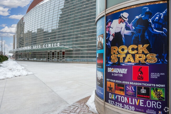 Benjamin & Marian Schuster Performing Arts Center is an iconic 2,300-seat theater in Downtown Dayton that presents music, dance, and theater.