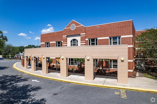 Brick building of Umatilla High School is a public school located in UMATILLA.