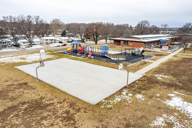 Oak Valley Elementary School has a large playground.