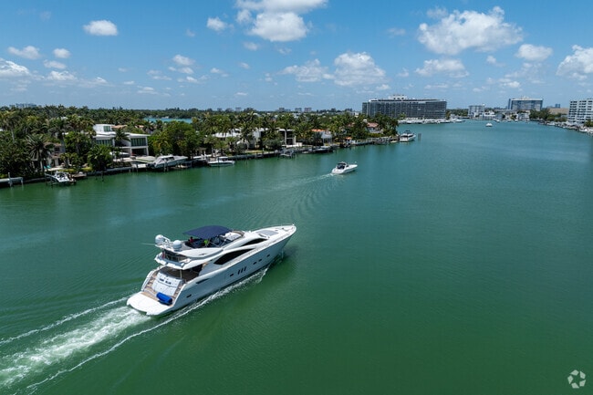 Many boats pass by Allison Island, which lies on the Intracoastal Waterway.