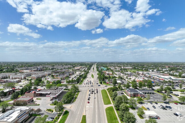 I-59 travels through Springbrook Prairie and has shopping and dining along both sides.