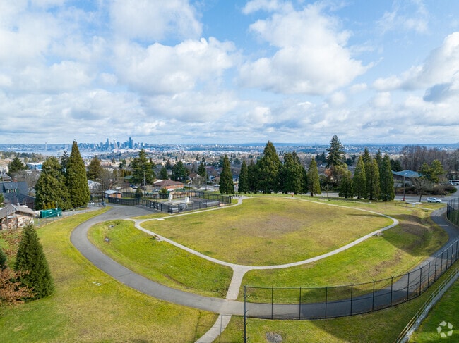 Myrtle Reservoir Park has open green space with walking paths for Gatewood residents to stroll.
