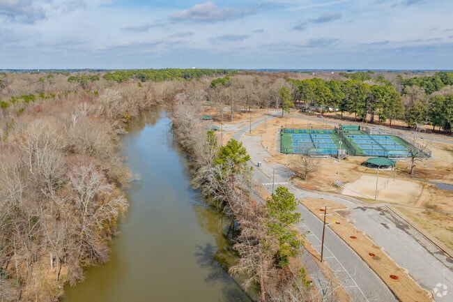 Sunset Park includes athletic fields for youth sports, and boat ramp access to Tar River.