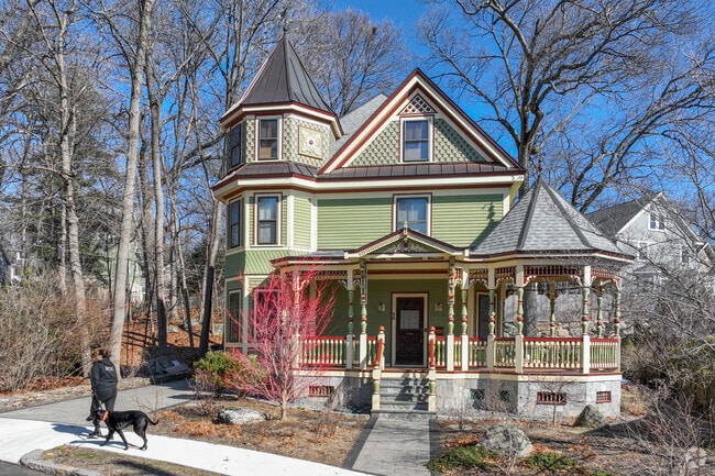 This magnificently crafted Victorian home in Melrose Highlands takes center stage, showcasing its intricate details and timeless charm that captivates all who pass by.