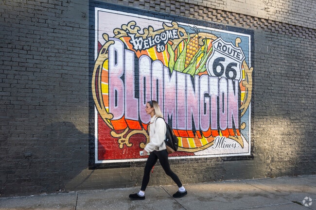 Experience the neighborhood feel of downtown Bloomington, vibrant with commerce and art.
