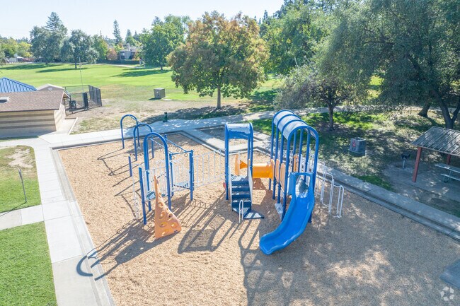 There are multiple play options available at Swanston Park in Woodside.