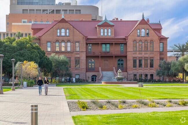 Enjoy a walk around the beautiful grounds of ASU, near Clark Park.