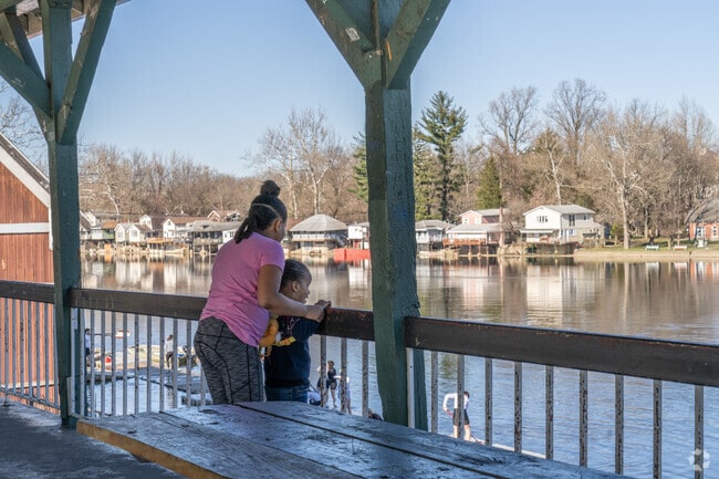 The pavilion at Bucky Boyle Park is a great place to enjoy river views.