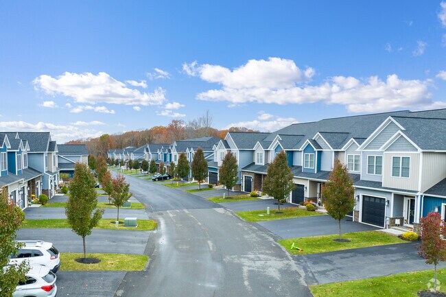 Condos in South Troy Eagle Mills are designed to create a neighborhood feel.