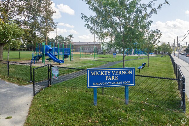 Mickey Vernon Park is named for Marcus Hook born and raised baseball star James “Mickey” Vernon.