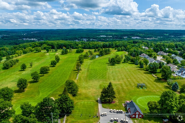 Aerial view of Pakachoag Golf Course.