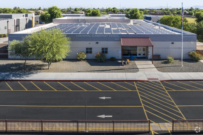 Chaparral Elementary School in Gilbert utilizes many solar panels around the campus.