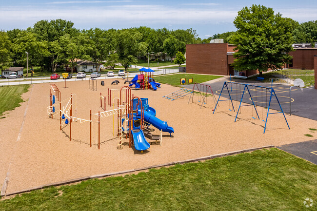 Basehor Elementary School in Leavenworth County has a large playground area for students.