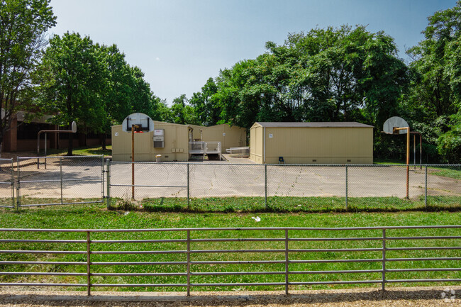 Basketball courts behind Bladensburg Elementary School in Bladensburg.