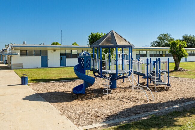 Pleasant View Elementary School provides clean play equipment for students to use at recess.