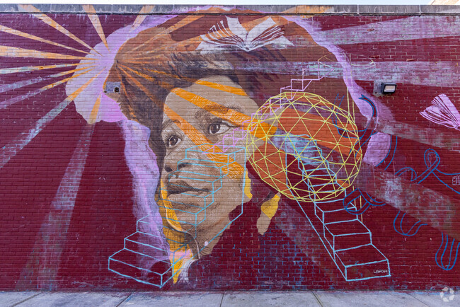 Art paying homage outside of P.S. 92 Mary Mcleod Bethune.