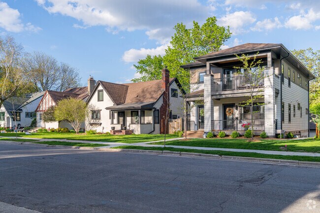 The Fulton neighborhood has several different home styles.