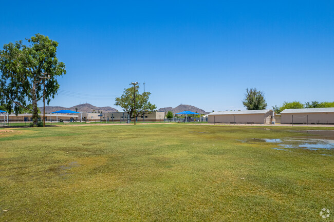 Enjoy outdoor activities on the open field of Royal Palm Middle School in Phoenix.