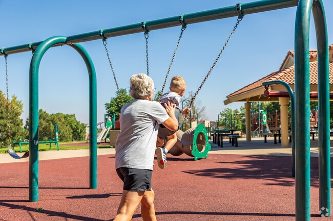 Bring your kids to the swings at The Ranch Park.