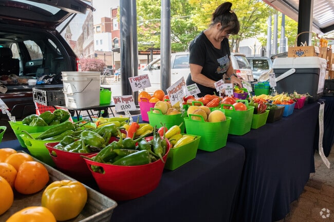 Downtown Altoona hosts a farmers market every week in the warmer months quite near East End.