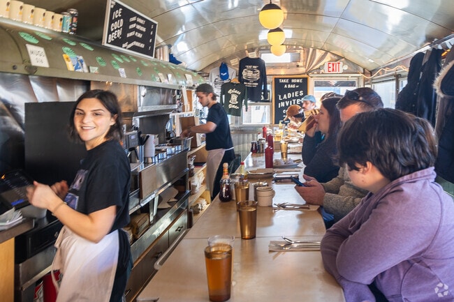 Residents flock to the historic Palace Diner in Downtown Biddeford.