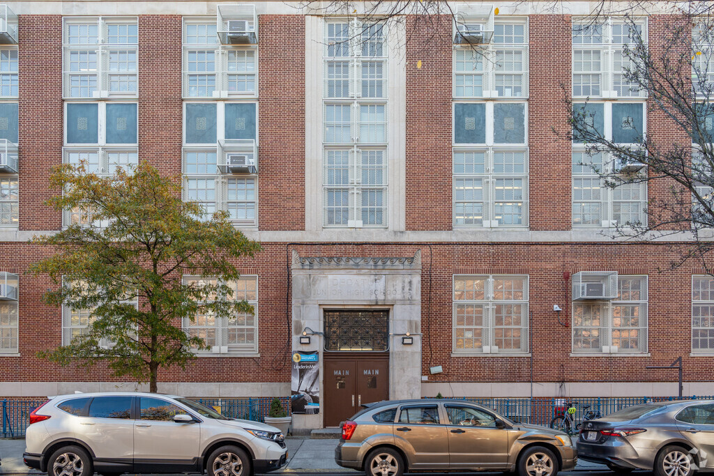 Entrance to Decatur Junior High School is located MacDonough St.