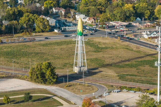 The iconic water tower marks the entrance to the welcoming Apple Hill neighborhood.