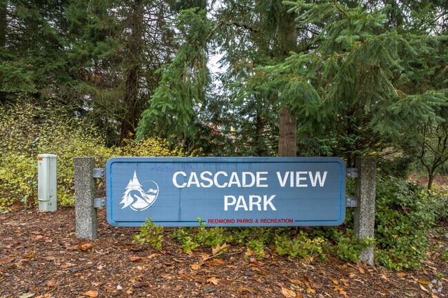 Cascade View Neighborhood Park's sign.