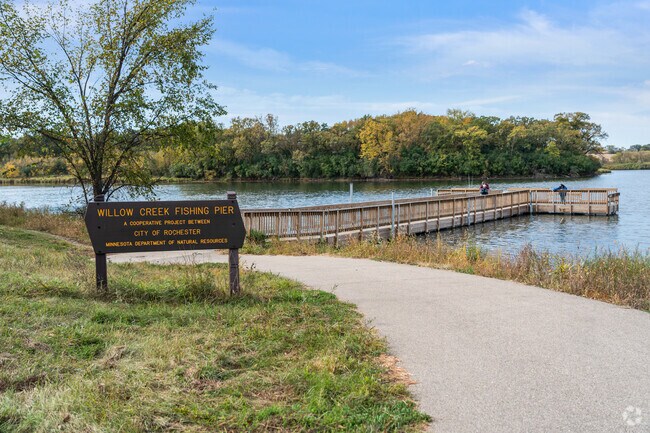 Willow Creek Reservoir Park offers a relaxing fishing pier for anglers of all ages to enjoy.
