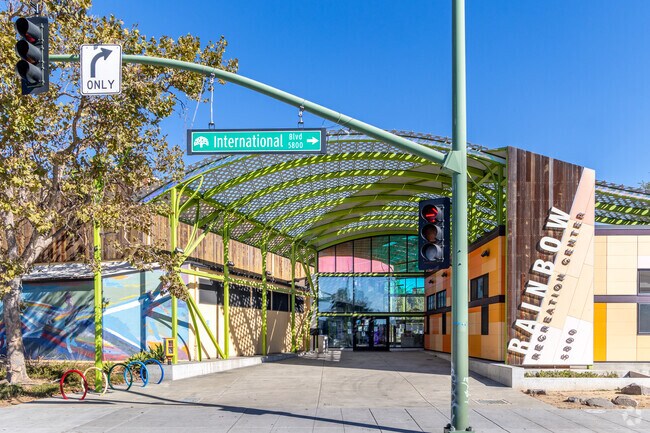 The Rainbow Recreation Center and Park is right along International Boulevard.