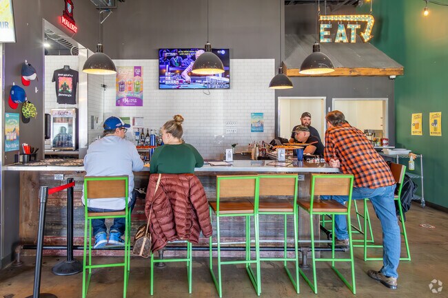 Saddle up and enjoy craft brews and food at Noon Whistle Brewery in York Center.