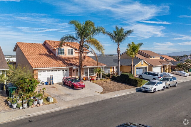 Multiple architectural styles blend seamlessly on Palm City's residential streets.