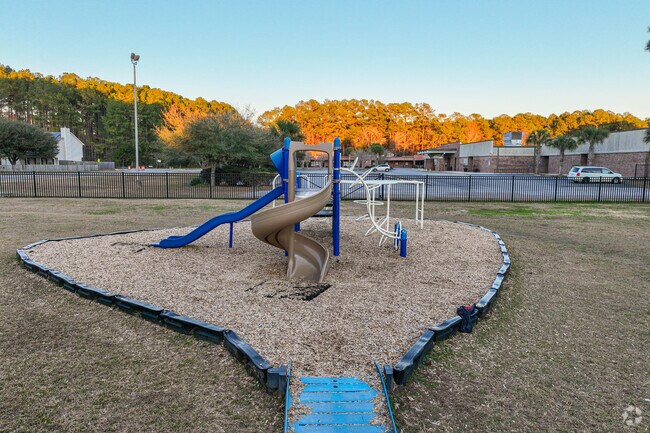 Flowertown Elementary provides a fun park for children to play on.