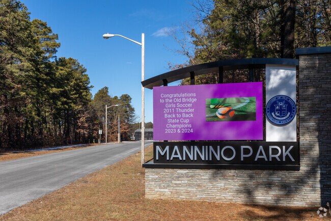 Mannino Park in Old Bridge is a sprawling park with a dog park, sport courts anf a playground.
