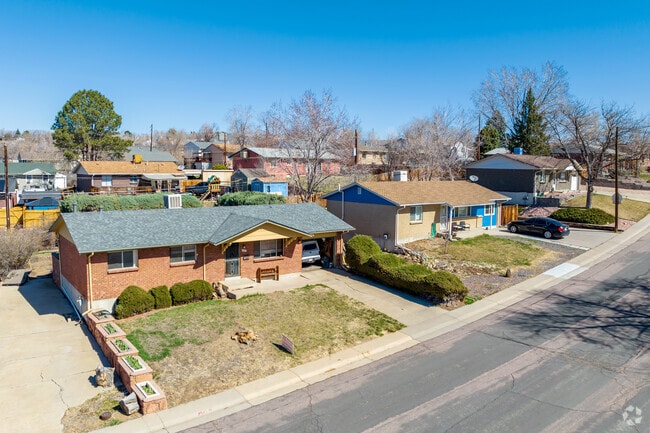 The Sherrelwood neighborhood has hilly residential streets.