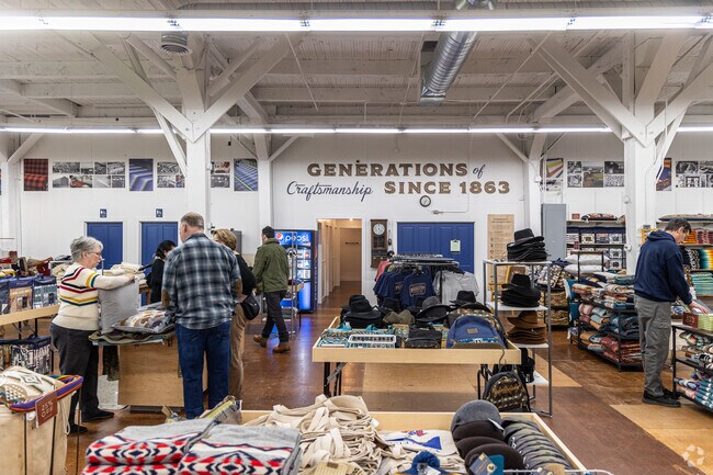 The Pendleton outlet store is to the south of downtown Washougal.
