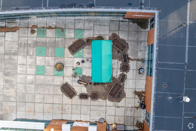 The garden of the Roberto Clemente Leadership Academy.