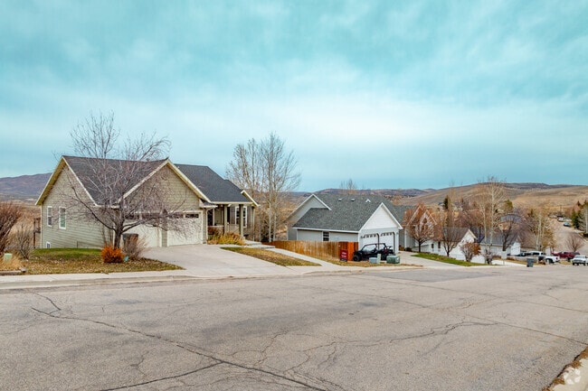 Residential street lined with homes in Evanston.
