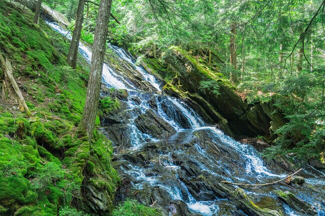 Waterfalls rolling down from the mountain ranges of North Appalachia are found throughout the area of Bridgewater.