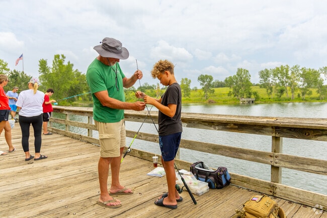 Enjoy some fishing with the family at Mahoney State Park.