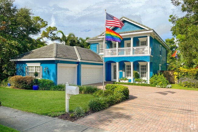 Admire the colorful Victorian-style homes in Wilton Manors.