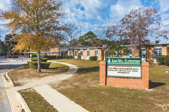 John Will Elementary School-Entrance Sign