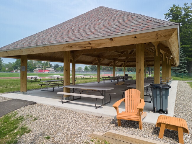 The Albany Academy has plenty of covered seating to help escape the sun.